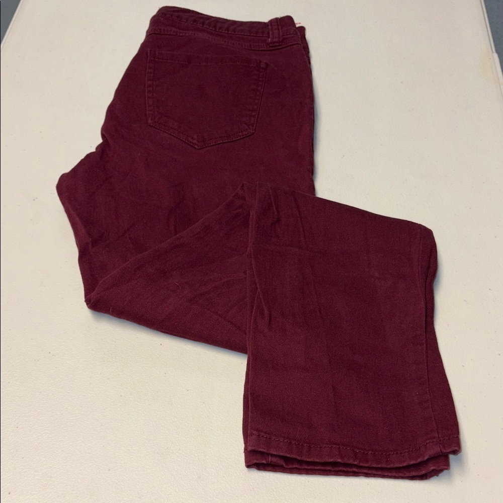 d. jeans Maroon Stretch Denim Pants Sz 8